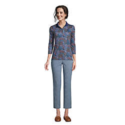 Women's Mid Rise Chambray Pull On Crop Pants, alternative image