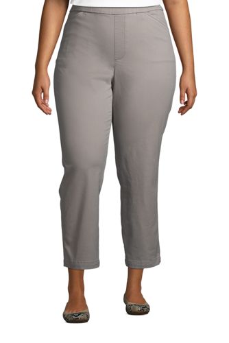 plus size khaki crop pants