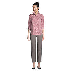 Women's Mid Rise Pull On Chino Crop Pants, alternative image