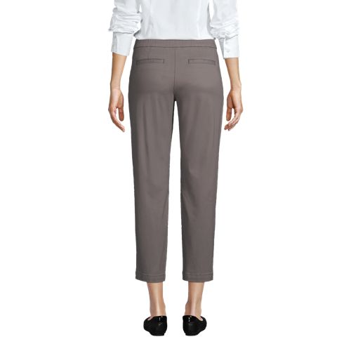 Women's Mid Rise Pull On Chino Crop Pants - image 5