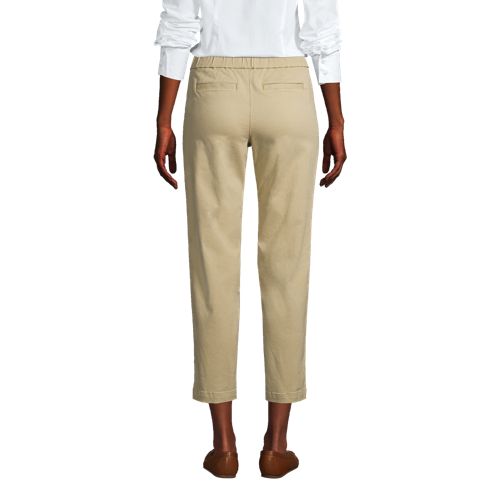 Women's Mid Rise Pull On Chino Crop Pants - image 2