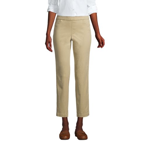 Women's Mid Rise Pull On Chino Crop Pants - image 3