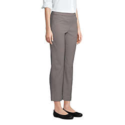 Women's Mid Rise Pull On Chino Crop Pants, alternative image