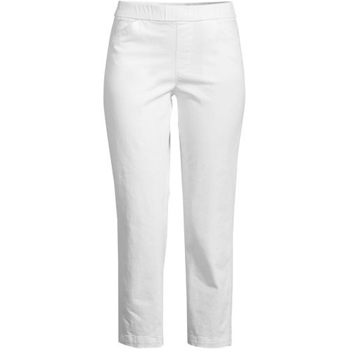 Women's Mid Rise Pull On Chino Crop Pants