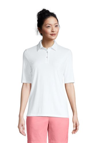 women's elbow sleeve polo shirts