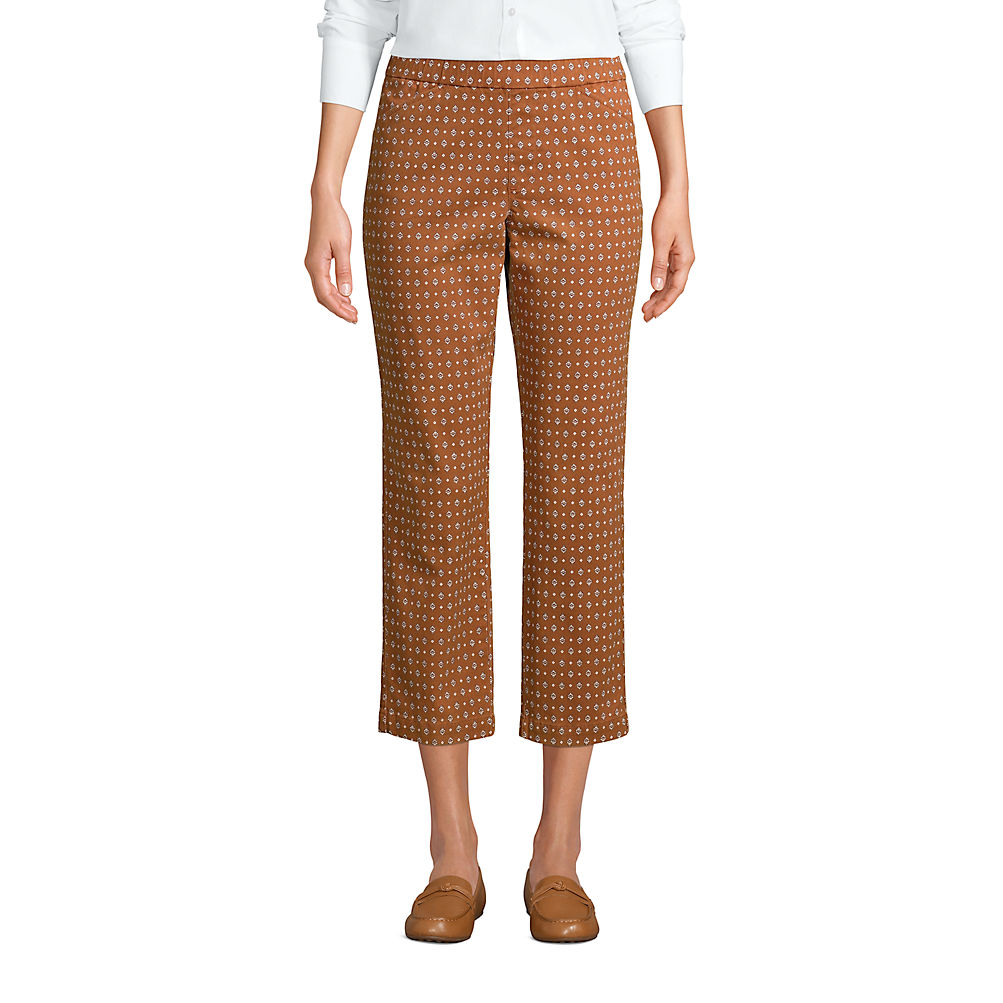 Women's Tall Mid Rise Pull On Chino Crop Pants