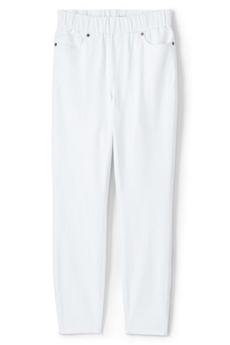 womens white pull on jeans