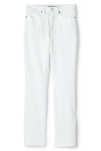 high waisted white straight leg jeans