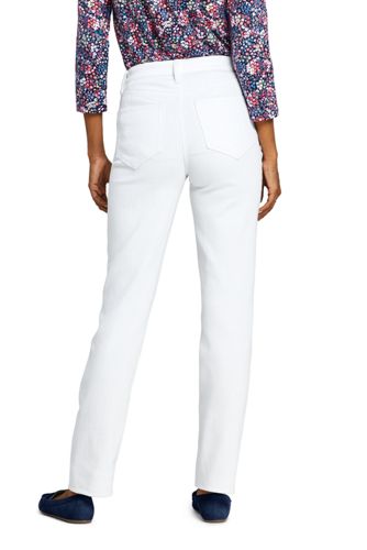 womens petite white straight leg jeans