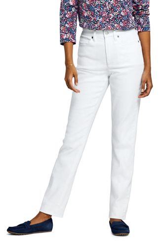 high rise white pants