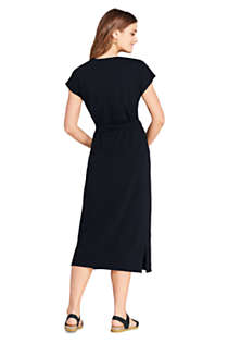 Women's Cap Sleeve Midi T-shirt Dress ...