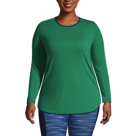 Woman Within Women's Plus Size Perfect Long-Sleeve Crewneck Tee Shirt 
