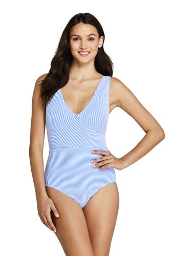 seersucker one piece bathing suit