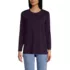 Women's Cotton Polyester Long Sleeve Open Crew Neck Tunic, Front