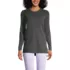 Women's Cotton Polyester Long Sleeve Open Crew Neck Tunic, Front