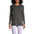 Women's Cotton Polyester Long Sleeve Open Crew Neck Tunic, Front