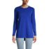 Women's Cotton Polyester Long Sleeve Open Crew Neck Tunic, Front