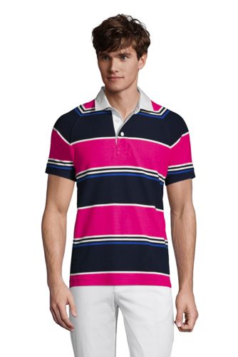 Polo Rugby Nid d'Abeilles à Manches Courtes Col Chemise, Homme Stature Standard