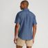 Men's Short Sleeve Button Down Chambray Shirt, Back