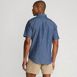 Men's Short Sleeve Button Down Chambray Shirt, Back