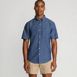 Men's Short Sleeve Button Down Chambray Shirt, Front