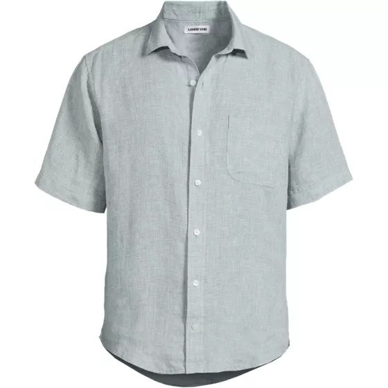 Men's Traditional Fit Short Sleeve Linen Shirt - primary