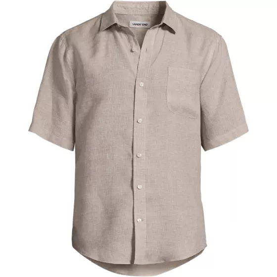 Men's Short Sleeve Linen Shirt - primary