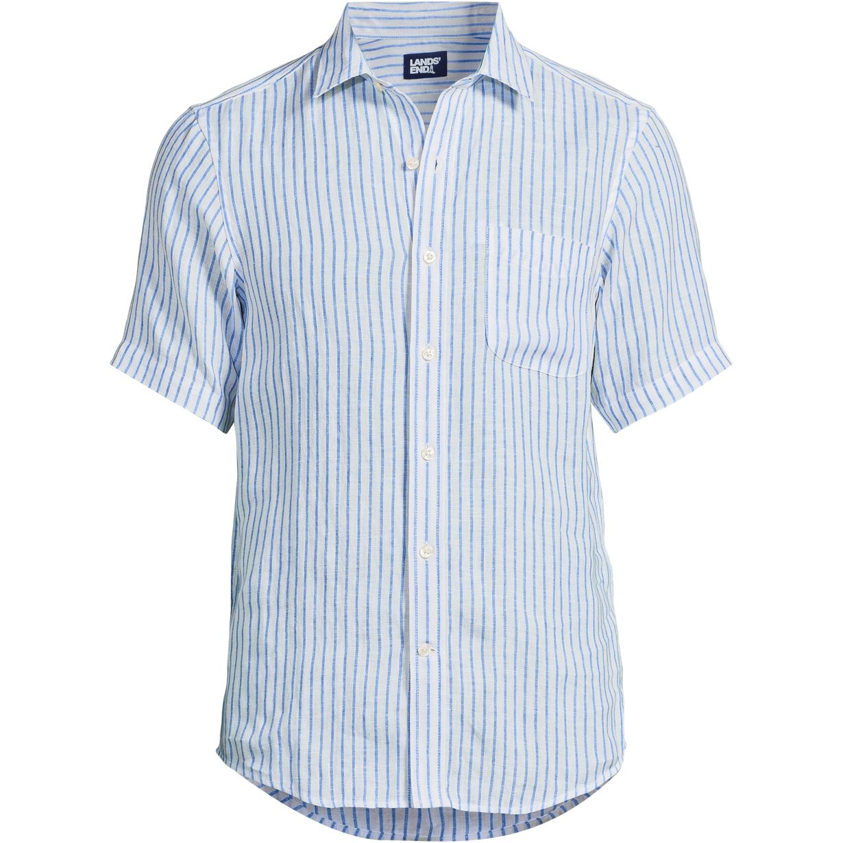 Men's Traditional Fit Short Sleeve Linen Shirt