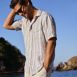 Men's Traditional Fit Short Sleeve Linen Shirt, alternative image