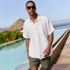 Men's Traditional Fit Short Sleeve Linen Shirt, alternative image