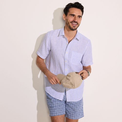 Men's Short Sleeve Linen Shirt