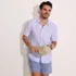 Men's Traditional Fit Short Sleeve Linen Shirt, alternative image