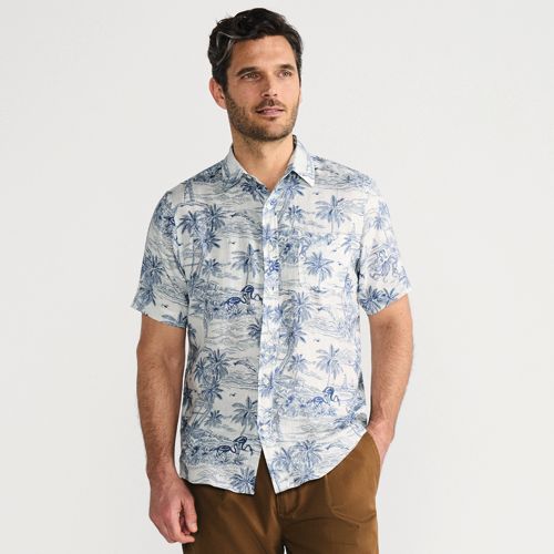Men's Short Sleeve Linen Shirt
