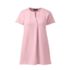 Women's Petite Seersucker Short Sleeve Notch Neck Tunic Top, Front