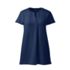 Women's Seersucker Short Sleeve Notch Neck Tunic Top, Front