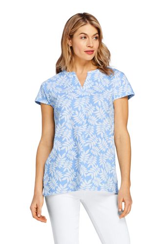 Seersucker Lands\' End Tops Tunic |