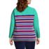 Women's Plus Size Heritage Fleece Snap Neck Pullover, Back