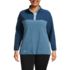 Women's Plus Size Heritage Fleece Snap Neck Pullover, Front