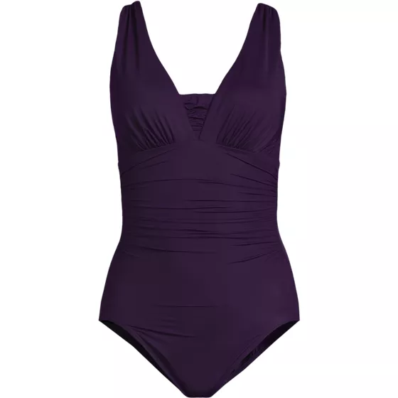 Women's SlenderSuit Grecian Low Leg One Piece Swimsuit - primary