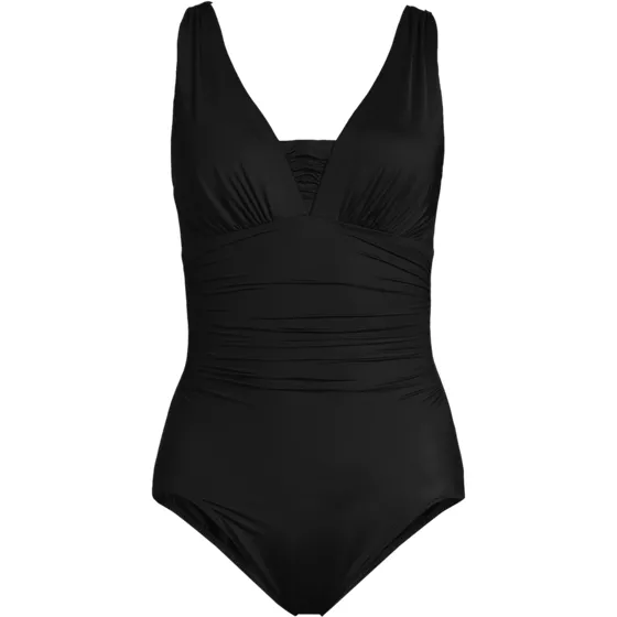 Women's Mastectomy SlenderSuit Grecian Tummy Control One Piece Swimsuit - primary
