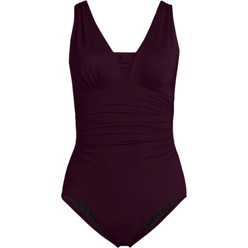 Women's Mastectomy SlenderSuit Grecian Tummy Control One Piece Swimsuit