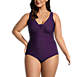 Women's Plus Size SlenderSuit Grecian Tummy Control Chlorine Resistant One Piece Swimsuit, Front