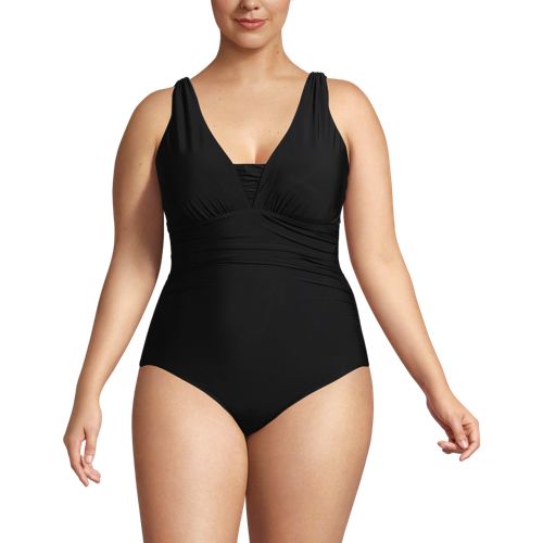 Miraclesuit Women's Must Have Pin Point Oceanus V-neck Slimming One Piece  Swimsuit