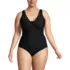 Women's Plus Size SlenderSuit Grecian Low Leg One Piece Swimsuit, Front