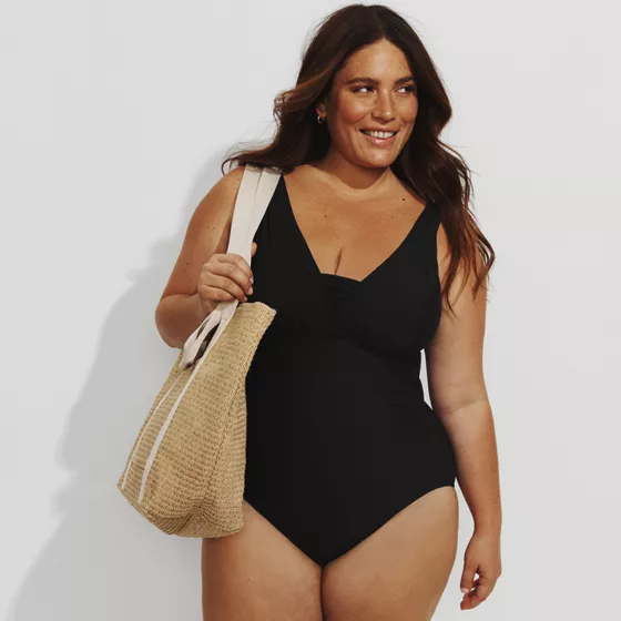 Women's SlenderSuit Grecian Low Leg One Piece Swimsuit - primary