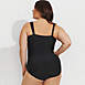 Women's Plus Size DD-Cup SlenderSuit Grecian Tummy Control Chlorine Resistant One Piece Swimsuit, Back