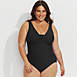 Women's Plus Size SlenderSuit Grecian Tummy Control Chlorine Resistant One Piece Swimsuit, Front