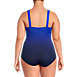 Women's Plus Size SlenderSuit Grecian Tummy Control Chlorine Resistant One Piece Swimsuit, Back