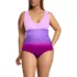 Women's Plus Size SlenderSuit Grecian Low Leg One Piece Swimsuit, Front