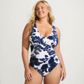 Women's Plus Size SlenderSuit Grecian Tummy Control Chlorine Resistant One Piece Swimsuit